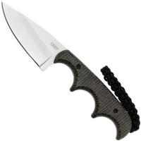 Image for CRKT Minimalist Drop Point 154CM 2384CM Black Canvas Micarta fixed knife, Alan Folts design
