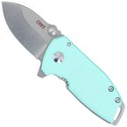 CRKT Squid Compact Stonewash 2485B Light Blue G10 coltello da tasca, design di Lucas Burnley