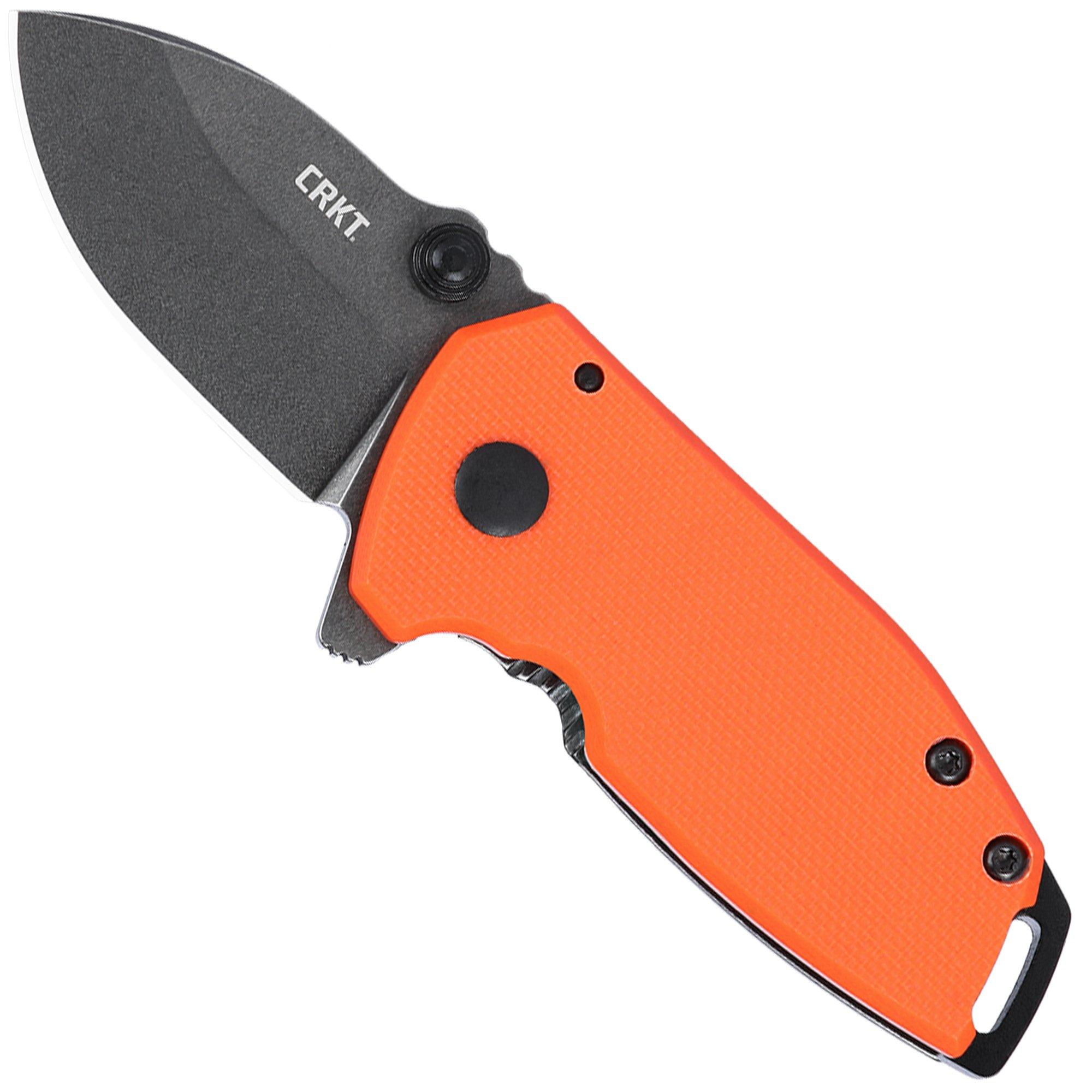 Nóż składany CRKT Squid Compact Black 2486 Orange G10, projekt Lucas Burnley