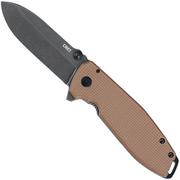 CRKT Squid XM Black 2495B Brown G10 pocket knife, Lucas Burnley design