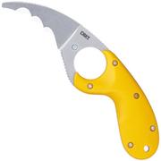 Image for CRKT Bear Claw Veff Serrations 2511Y Stonewashed AUS8, Yellow GRN, rescue knife, Russ Kommer design