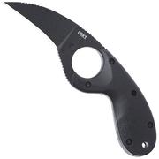 CRKT Bear Claw Black, Plain 2516K Black GRN couteau de sauvetage, Russ Kommer design