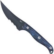 CRKT Clever Girl, Veff Serrations 2709B Blue Black G10 coltello fisso, design di Austin McGlaun