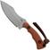 Image for CRKT Bugsy Stonewash 3600 Brown Micarta fixed knife, Kaila Cumings design