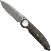 CRKT Pursue 4010 Super Dense Twist Damasteel, Contoured Dark Matter FatCarbon, zakmes, Michael Walker design