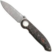 Immagine per CRKT Pursue 4011 Twist Damasteel, Red Dark Matter FatCarbon, coltello da tasca, Michael Walker design