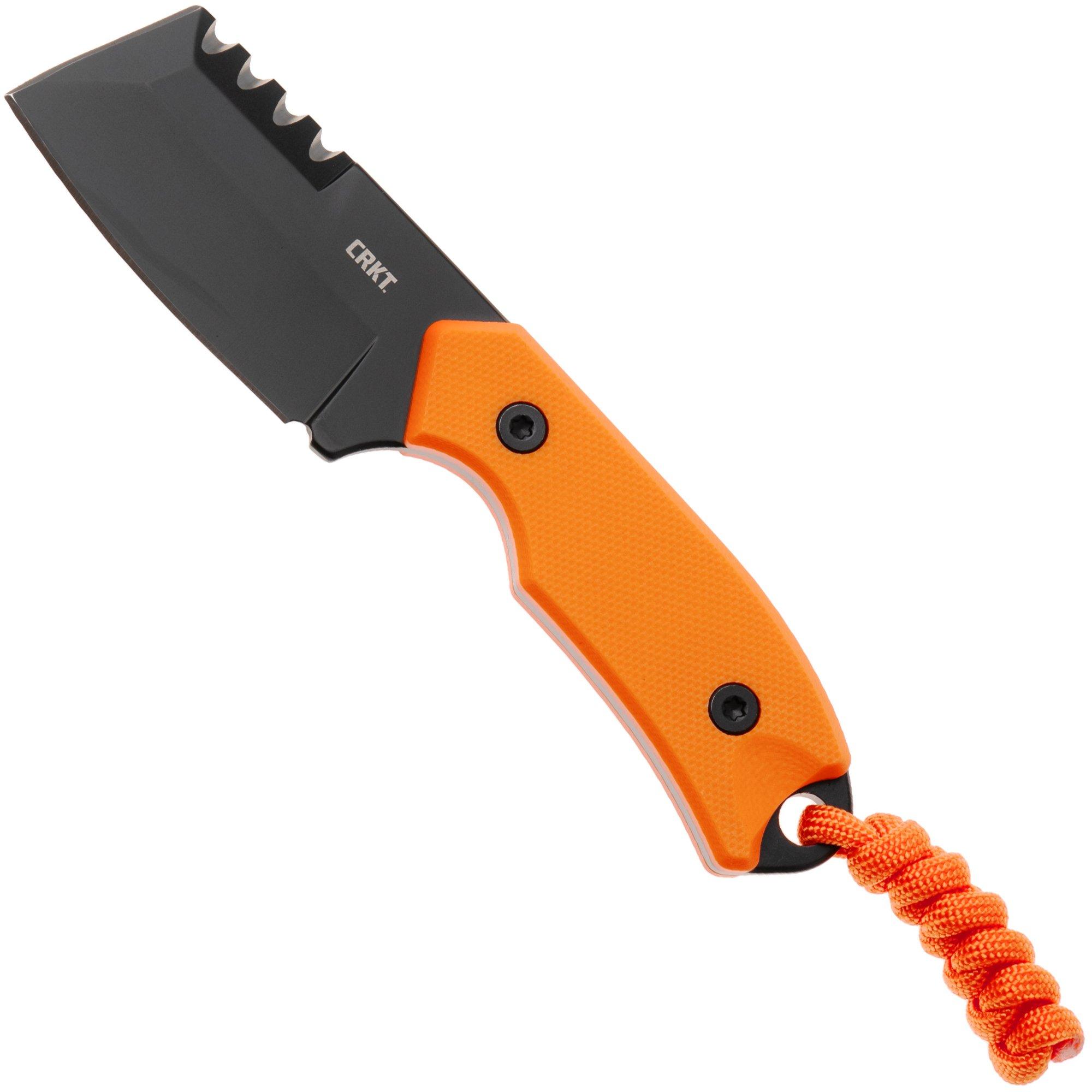 CRKT Razel Compact 4036ER Black Oxide D2, Orange G10, Fahrtenmesser, Jon Graham Design