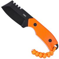 Obraz dla Nóż z głownią stałą CRKT Razel Compact 4036ER Black Oxide D2, Orange G10, projekt Jon Graham