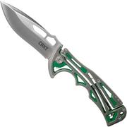 CRKT Nirk Tighe Green 5241 pocket knife, Brian Tighe design