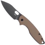 CRKT Pilar III D2 Black 5317B Brown G10 pocket knife, Jesper Voxnaes design