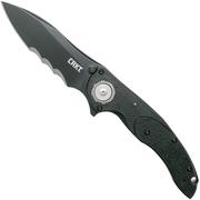 CRKT Linchpin 5406K Black Veff Serrated pocket knife, Flavio Ikoma design