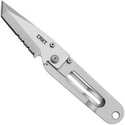 CRKT K.I.S.S. 5510, Bead Blasted 420J2, Stainless Steel partly serrated zakmes, Ed Halligan design  