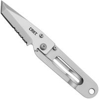 Afbeelding voor CRKT K.I.S.S. 5510, Bead Blasted 420J2, Stainless Steel partly serrated zakmes, Ed Halligan design  