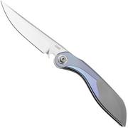 CRKT Fial 5671, Satin M390, Blue Titanium, zakmes met kurkentrekker, Princeton Wong design