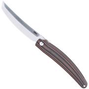 CRKT Ancestor 5930 Brown Black G10 coltello da tasca, design di Darriel Caston