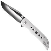 CRKT Oxcart, Silver pocket knife, Robert Carter design