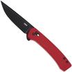 Image for CRKT Q Compact 7075R Black Oxide 14C28N, Red GRN, pocket knife, Richard Rogers design
