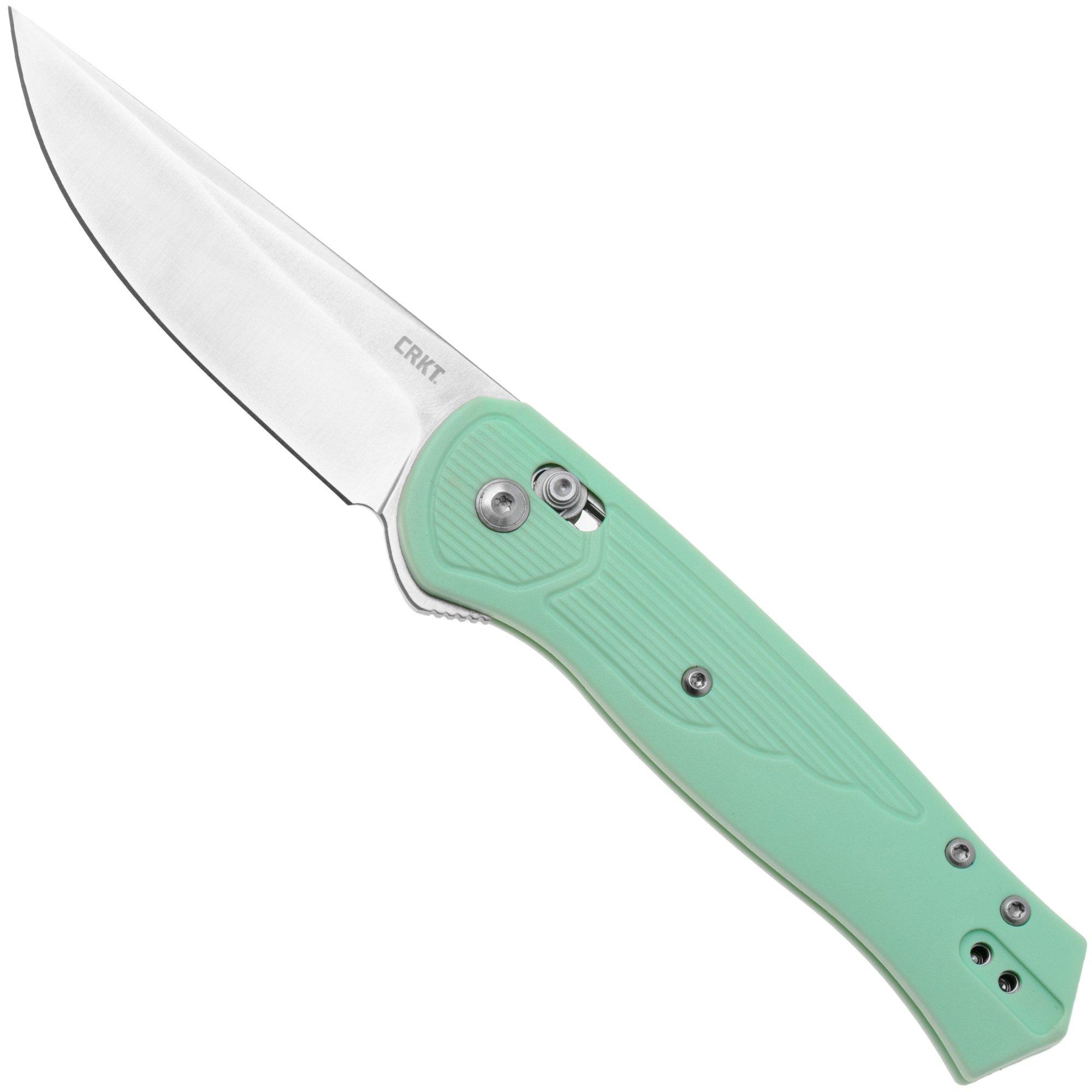 CRKT Sero 7170B Satin CPM S35VN, Aqua GRN, navaja, diseño de Richard Rogers
