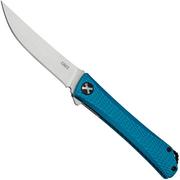 CRKT Kalbi 7540 Blue, Satin Blade, coltello da tasca, design di Jeff Park 