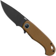 CRKT P.S.D. II Black 7910 Coyote Brown G10 couteau de poche, Jim Hammond design