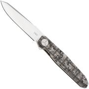 CRKT Facet K253TM390 Satin M390, Rivet Titanium, zakmes, Ken Onion design