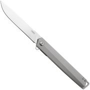 CRKT Stylus K830TXP, Satin S35VN, Grey Titanium pocket knife, Ken Onion design