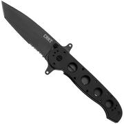 CRKT M16-14SF Black Aluminum, Triple Point Serrations, pocket knife, Kit Carson Design