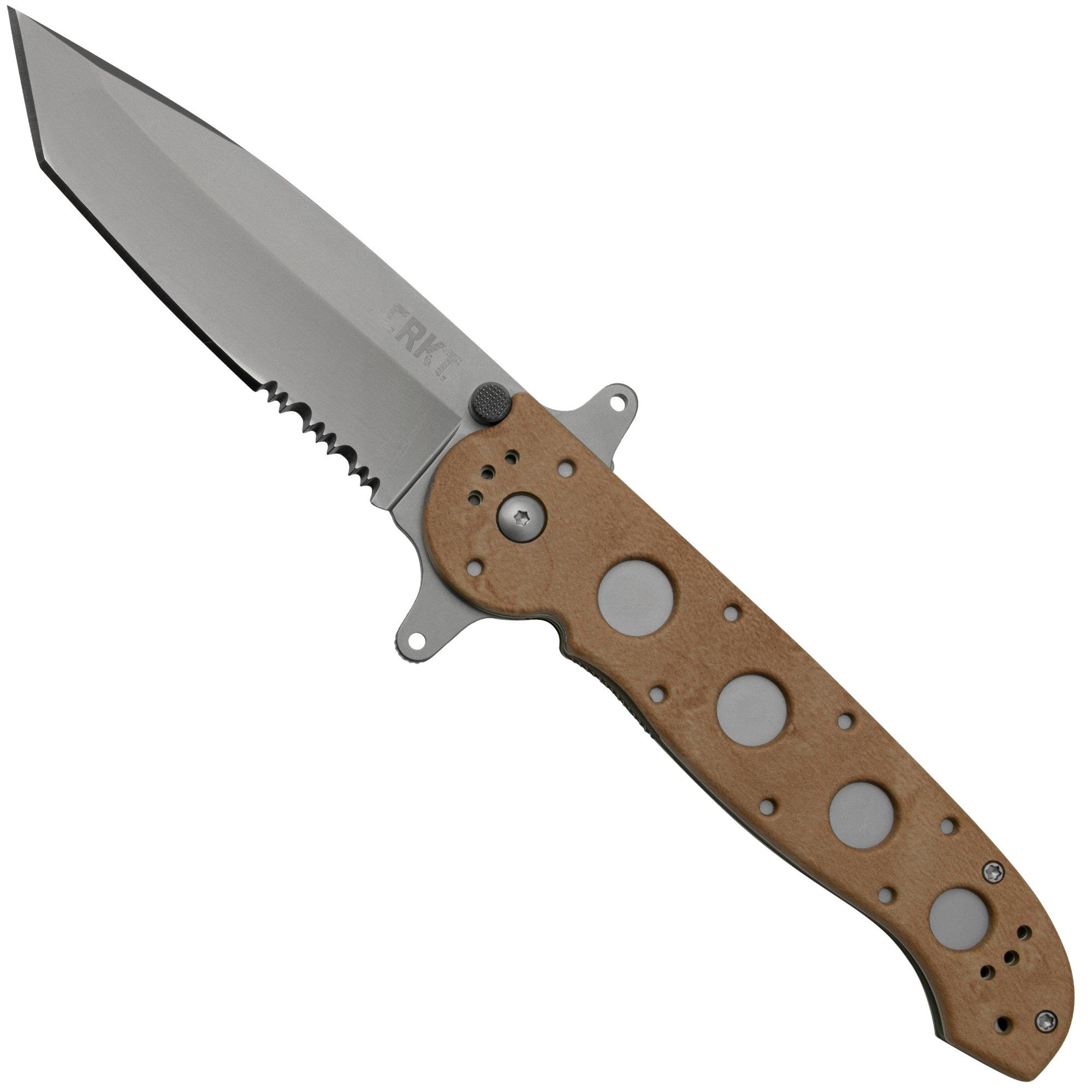 Nóż składany CRKT M16-14ZSF Desert FRN, Triple Point Serrations, projekt Kit Carson