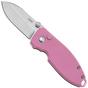 Image for CRKT Squid Button Lock 2474P Stonewashed 14C28N, Rose Quartz G10, pocket knife, Lucas Burnley design