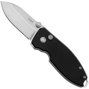 CRKT Squid Button Lock 2474 Stonewashed D2, Black G10, pocket knife, Lucas Burnley design