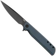 CRKT LCK+ Drop Point 3801KN Black Oxide 14C28N, Gray G10, coltello da tasca, Matthew Lerch design