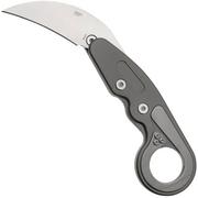 CRKT Provoke 4040G Satin D2, Gray Aluminum, Kinematic Karambit zakmes, Joe Caswell design