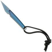 CRKT HangTi Kiridashi 7065 Blue Titanium Nitride Titanium, Neck Knife, Richard Rogers Design