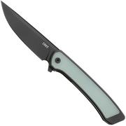 CRKT Q Compact 7077J Black DLC CPM S35VN, Black DLC Aluminum, Gray G10 Inlay, pocket knife, Richard Rogers design