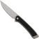 Image pour CRKT Q Compact 7077 Bead Blast CPM S35VN, Bead Blast Aluminum, Black G10 Inlay, couteau de poche, Richard Rogers design