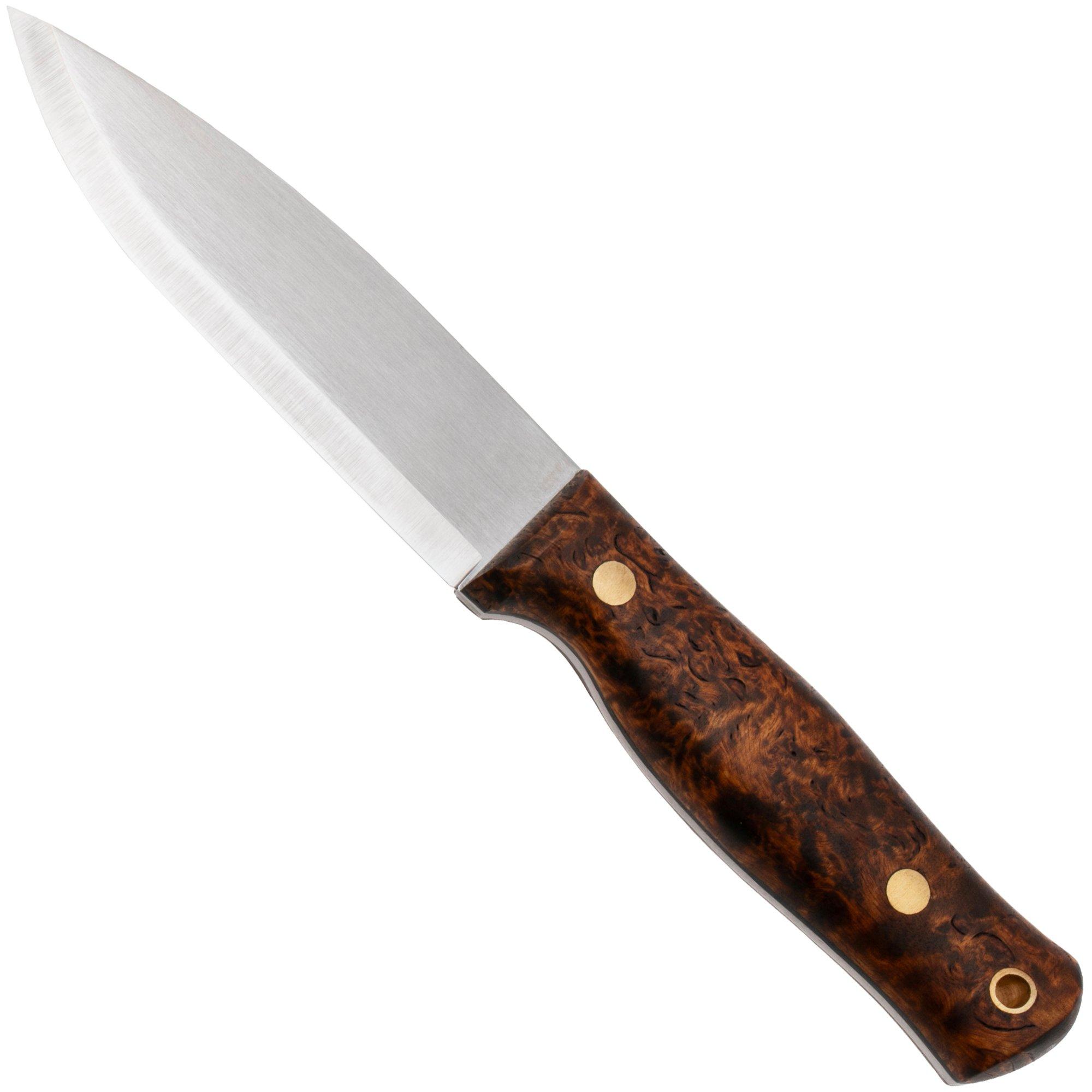 Casström Lars Fält Järv 11870, Curly Birch Wood, Bushcraft Messer
