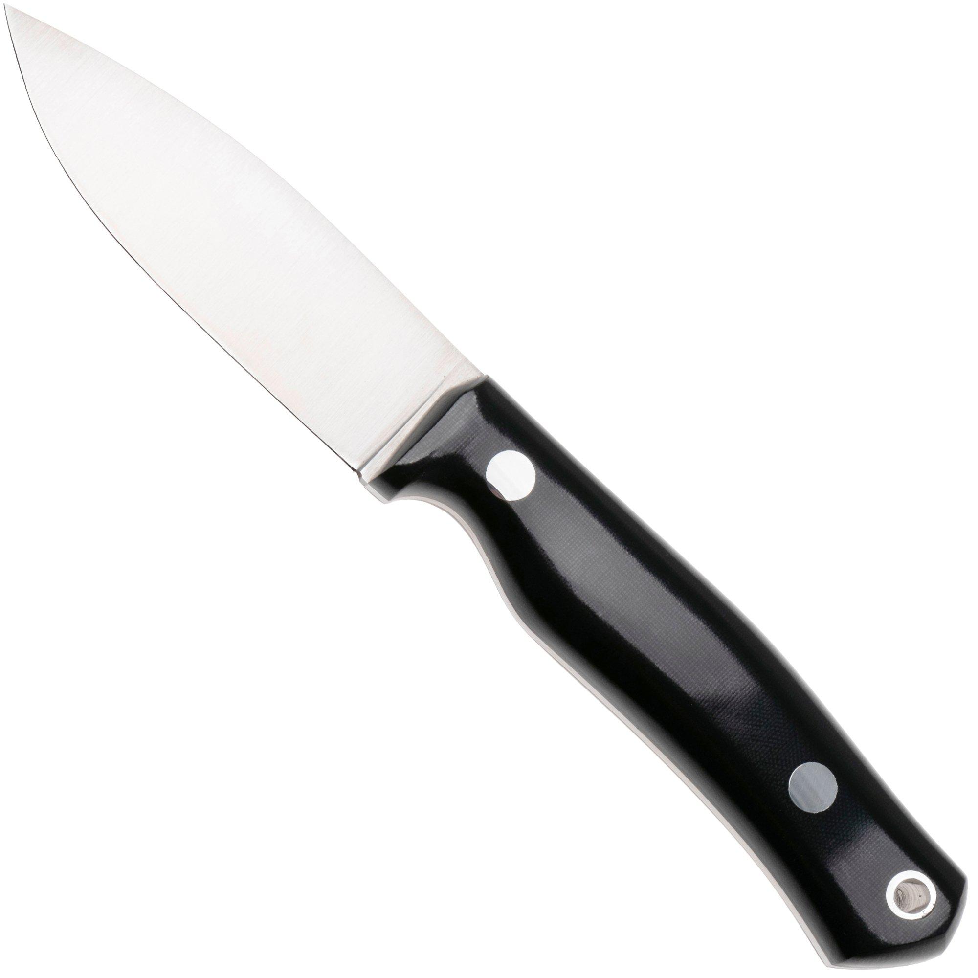 Casström No. 8 SFK Flat 12820, Black Micarta, Bushcraft Messer