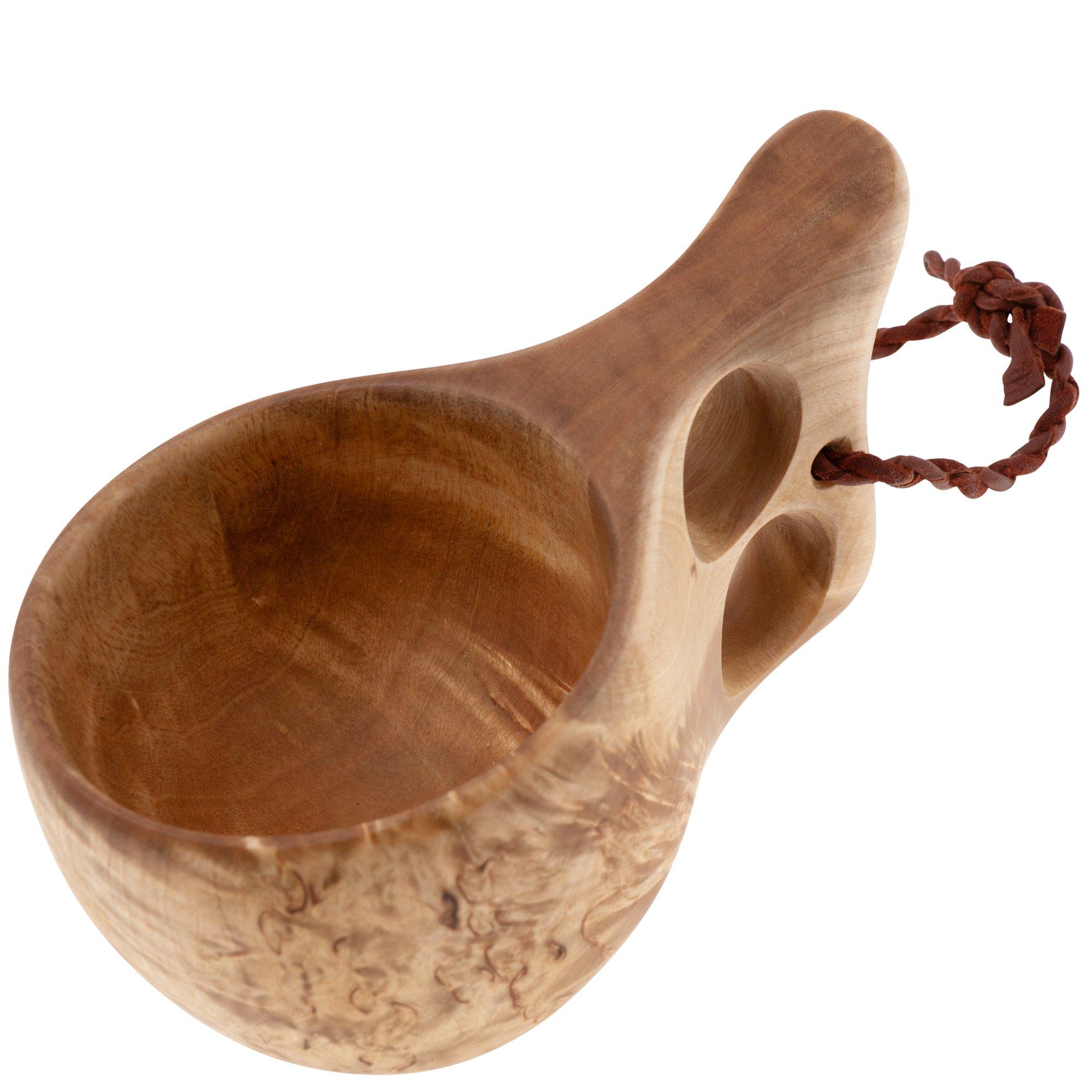 Casström Curly Birch Kuksa 16114, 2-Finger Handle, Becher