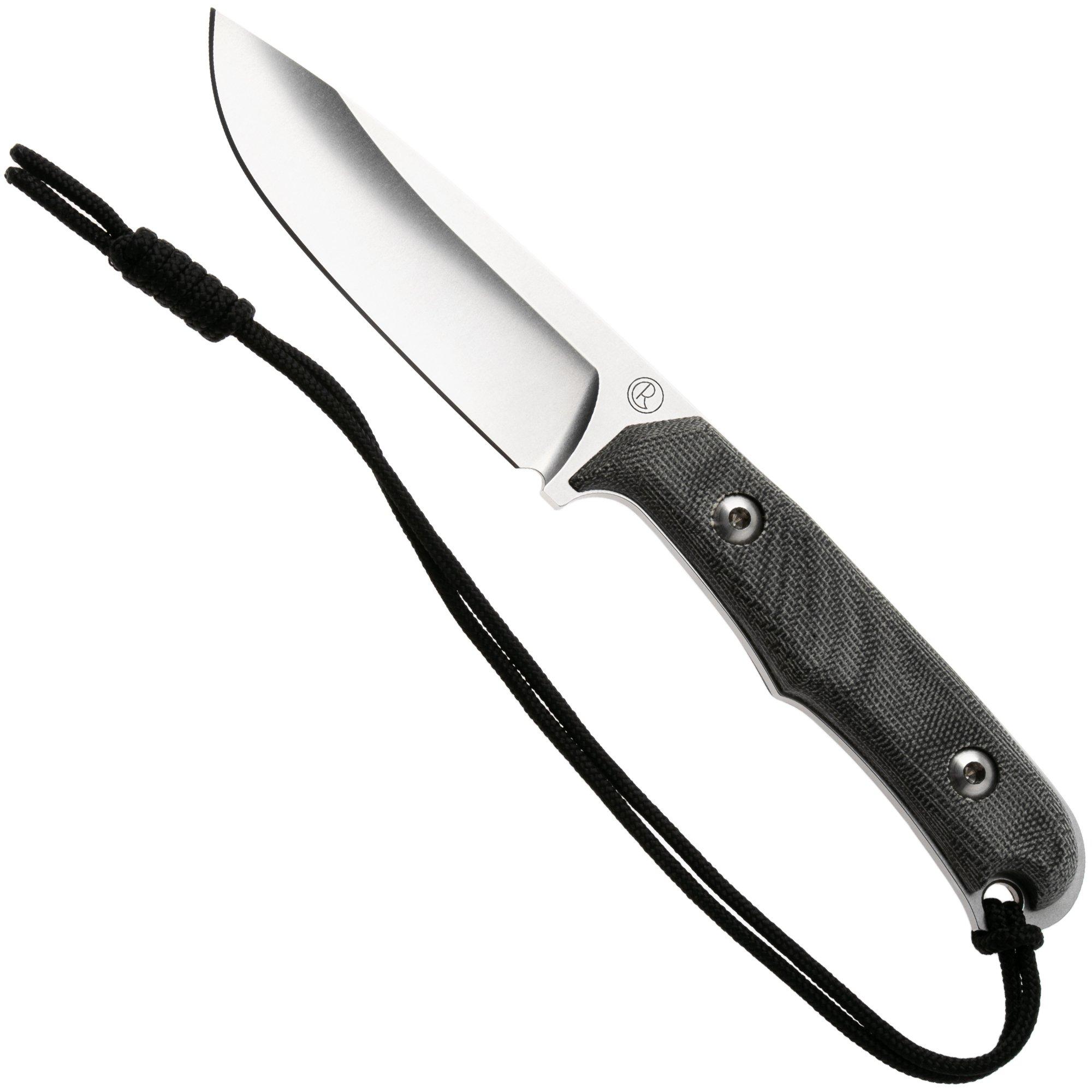 Chris Reeve Backpacker Drop Point BPR-1000 Stonewashed CPM MagnaCut, Black Canvas Micarta, couteau d'outdoor