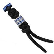 Chris Reeve Large Sebenza/Umnumzaan Lanyard con abalorios de puntos negro/azul COM-7086