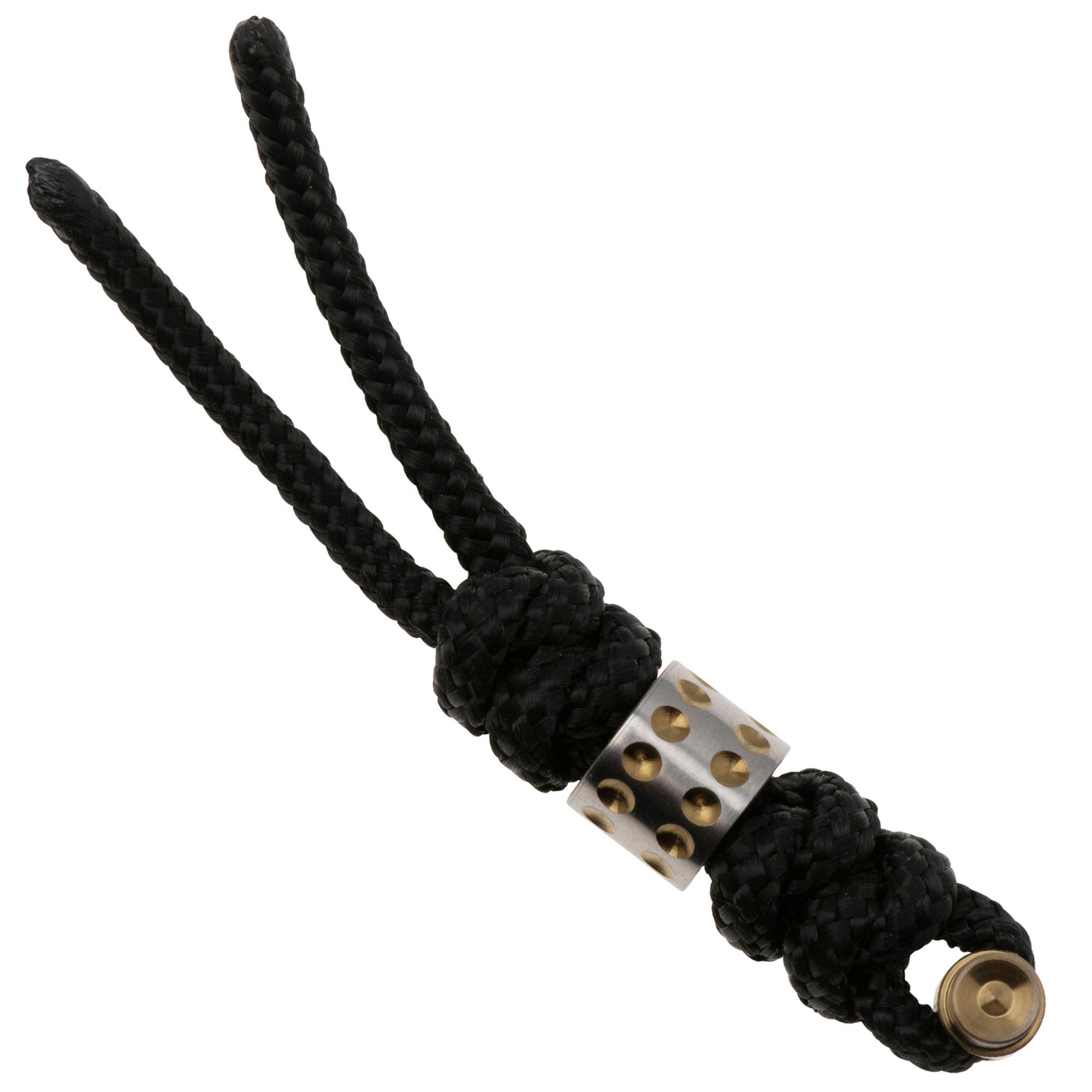Chris Reeve Large Sebenza/Umnumzaan Lanyard with dot bead black/gold COM-7087