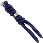 Chris Reeve Large Sebenza/Umnumzaan Lanyard con abalorios midnight/plateado COM-7124