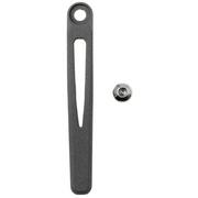 Afbeelding voor Chris Reeve MIM Pocket Clip and Screw Large & Small Sebenza 31 Umnumzaan CRK-5049 Sand Blasted Titanium Pocketclip