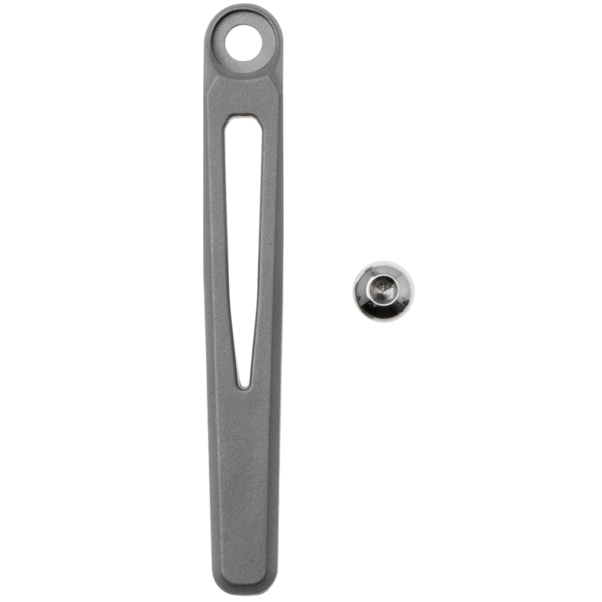 Chris Reeve MIM Pocket Clip and Screw Large & Small Sebenza 31 Umnumzaan CRK-5051 Glass Blasted Titanium, Clip