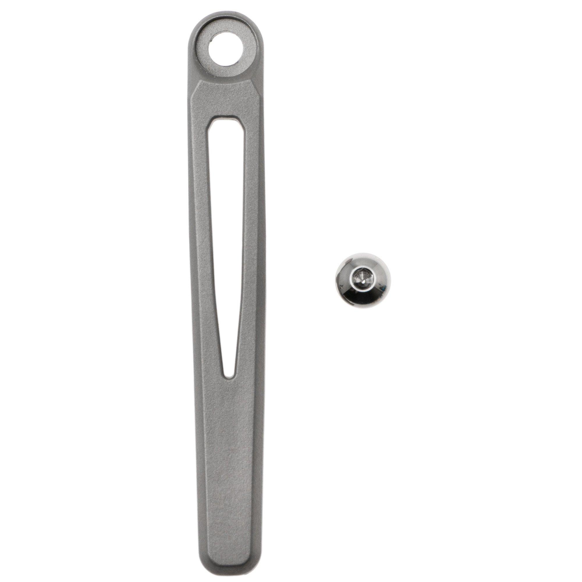 Chris Reeve MIM Pocket Clip and Screw Large & Small Inkosi CRK-5052 Glass Blasted Titanium, Clip