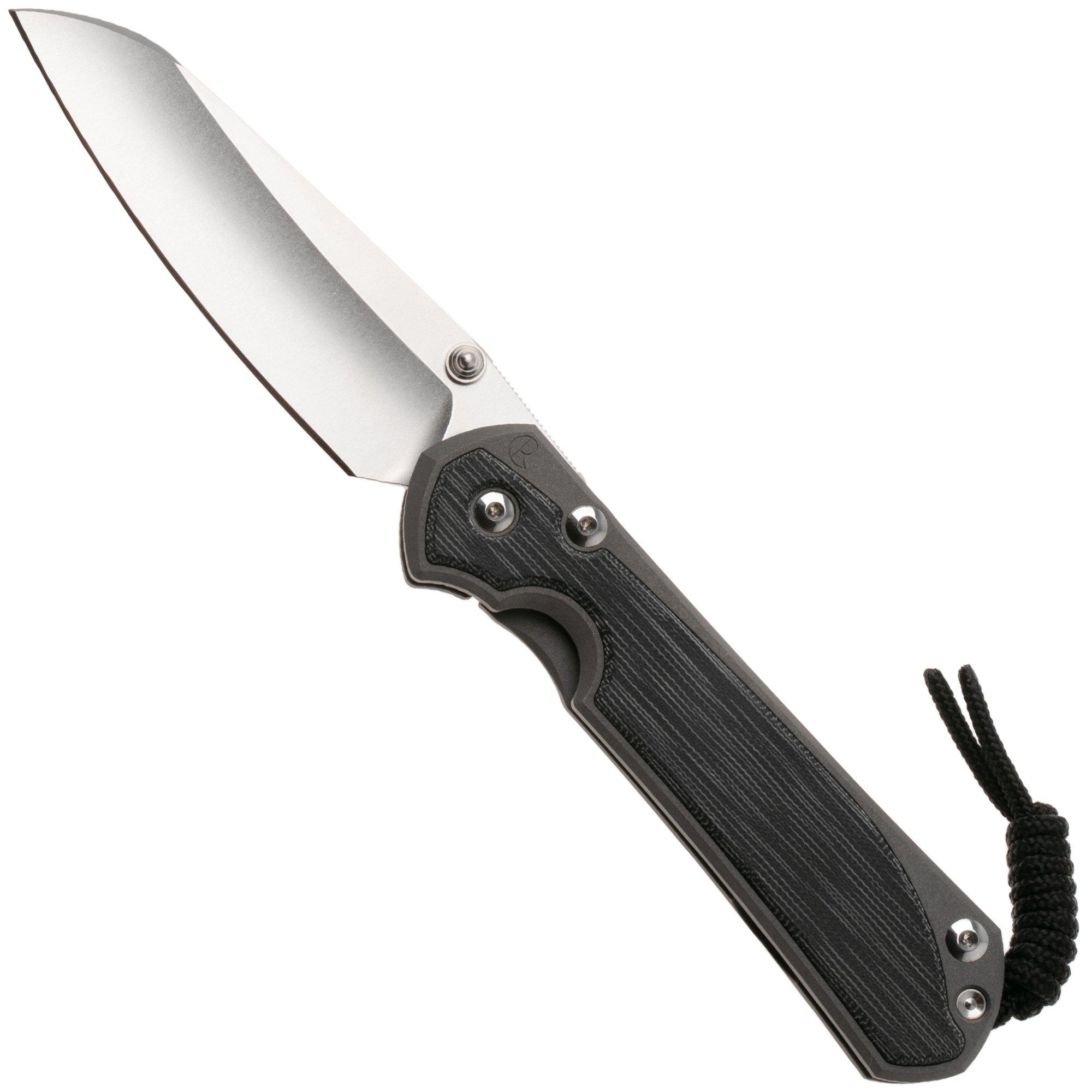 Chris Reeve Sebenza 31, L31-1220, Stonewashed CPM MagnaCut Insingo, Sandblasted Titanium, Black Canvas Micarta Inlay, pocket knife