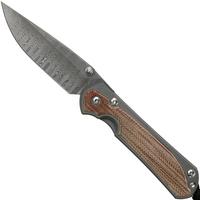 Image for Chris Reeve Sebenza 31 Large Natural Micarta Ladder Damascus L31-1220 pocket knife