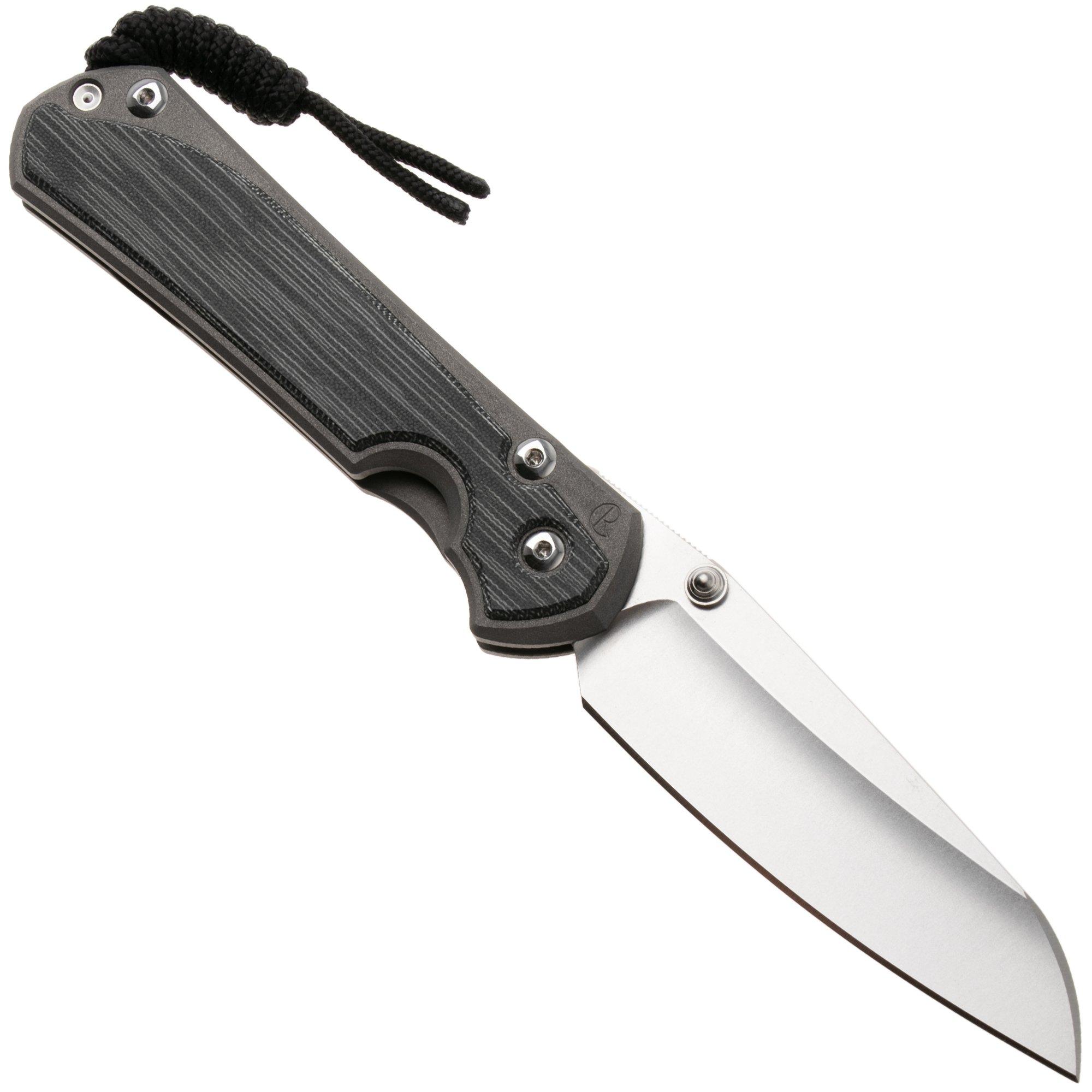 Chris Reeve Sebenza 31, L31-1221, Stonewashed CPM MagnaCut Insingo, Sandblasted Titanium, Black Canvas Micarta Inlay, linkshandig zakmes