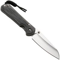 Afbeelding voor Chris Reeve Sebenza 31, L31-1221, Stonewashed CPM MagnaCut Insingo, Sandblasted Titanium, Black Canvas Micarta Inlay, linkshandig zakmes