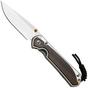 Afbeelding voor Chris Reeve Large Sebenza 31 L31-1636 Drop Point CPM MagnaCut, Polished Titanium, Macassar Ebony Inlay, zakmes